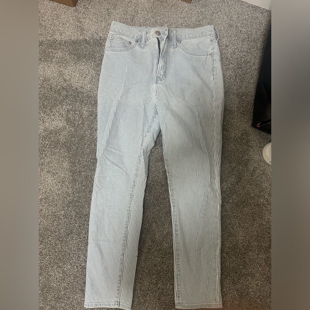 Light blue and white jeans